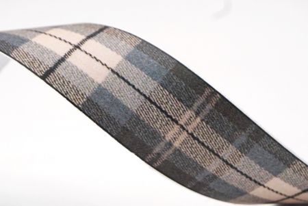 Elegantes Blaues und Graues Karoband_AI